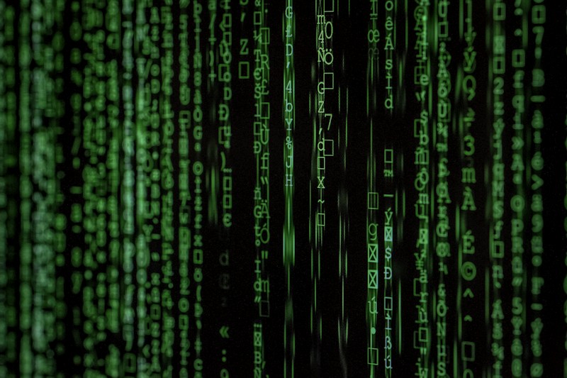 Matrix-style digital pattern